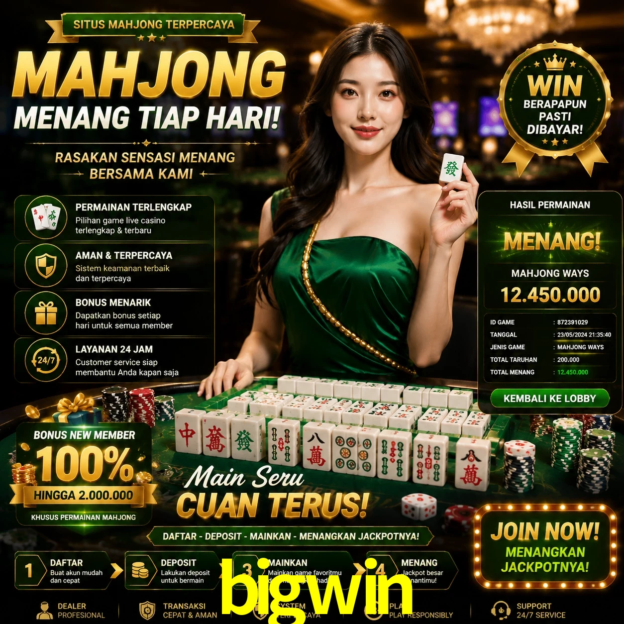 Cashback VIP bigwin - reembolso semanal